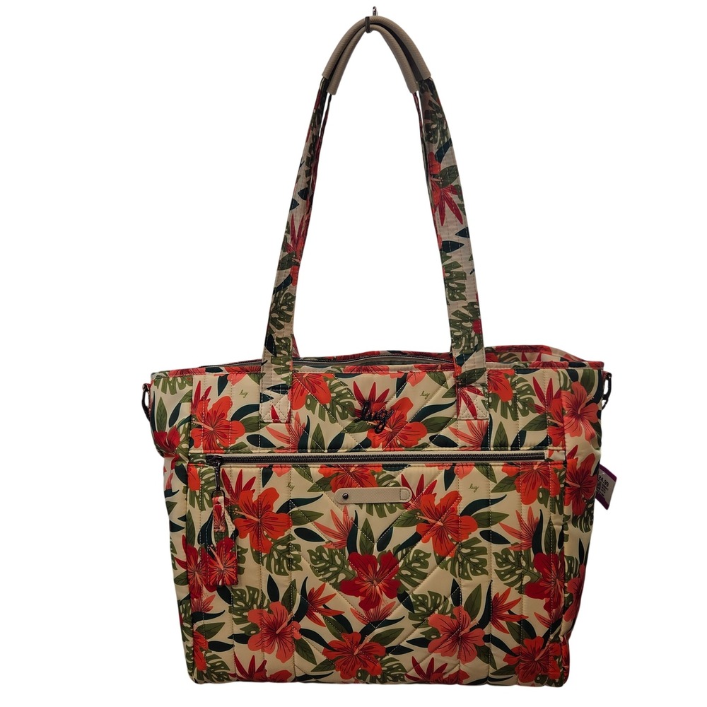 Lug Paddle Carry-All Tote Lush Luau Quilted Bag Shoulder Crossbody Travel Bag